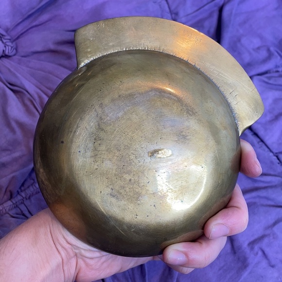 Metal vintage brass pocket change decorative trinket dish - Picture 4 of 4